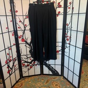 HALARA XL Petite Wide Leg Pockets Black Women Dress Stretch Pants Trousers